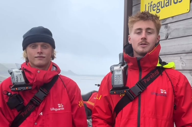 Pembrokeshire lifeguards Jake and George