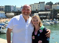 Tenby filming for Welsh personalities Wynne Evans & Joanna Page