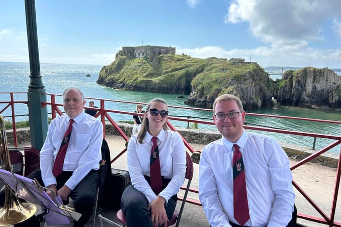 Sun and sea enjoyed by all as Staines Brass hit Tenby