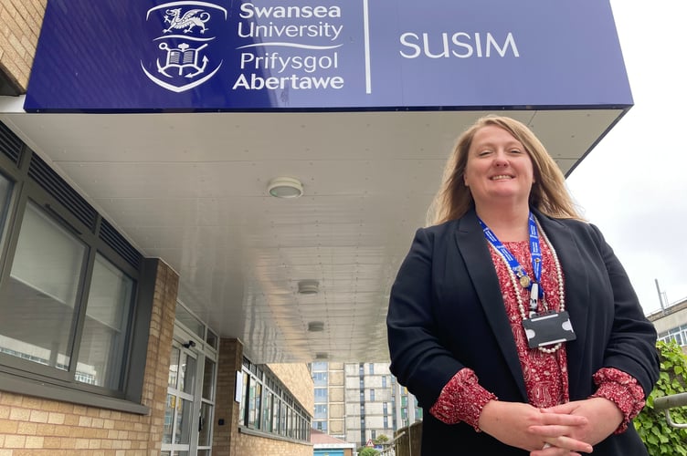 Associate Professor Joanne Davies at the SUSIM simulation centre at Swansea University