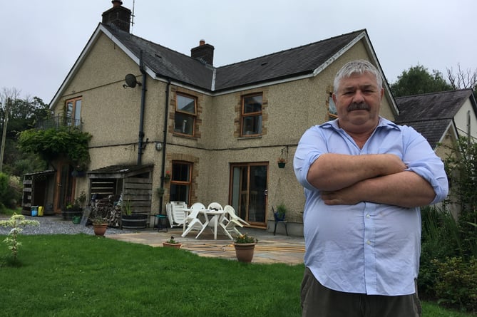 Objector Garry Morgan at his Penpound Lane home, Llandybie  (pic by Richard Youle and free for use for all BBC wire partners)