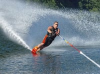 High speed action at the Cleddau Waterski Race in Neyland