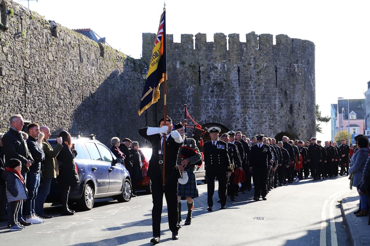 Tenby remembrance parade