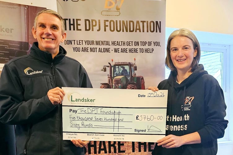 Landsker Business Solutions who have presented the DPJFoundation, with a donation of £5,760. 