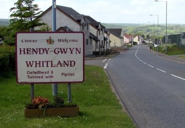 Whitland signage