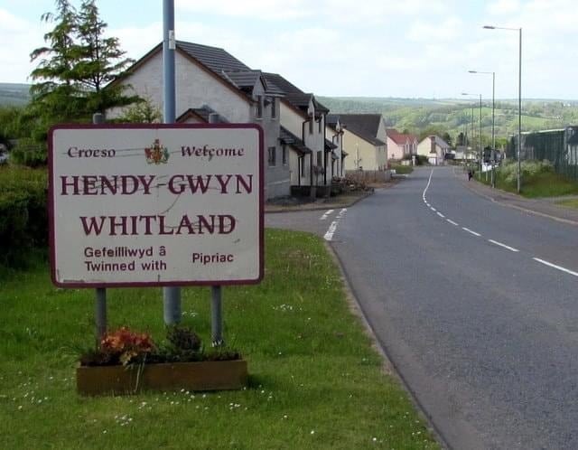 Whitland signage