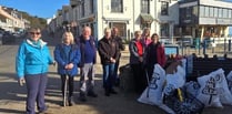 Saundersfoot's 'Dirty Dozen' embark on litter picking mission