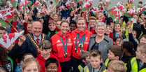 Carmarthenshire school pupils’ welcome home Olympic heroes