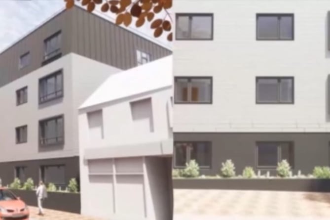 An artist impression of the over-55s scheme at the former Motor World site, Milford Haven. Picture: Pembrokeshire County Council webcast.