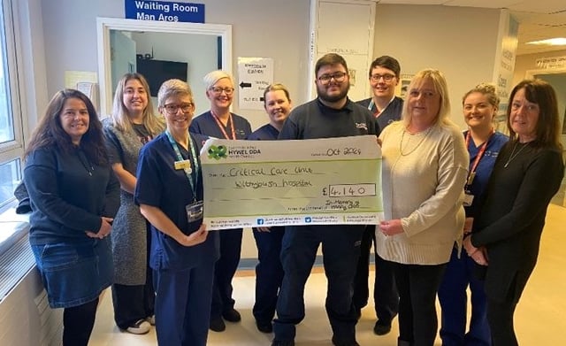 Fundraising events raise over £4,000 for Withybush ICU