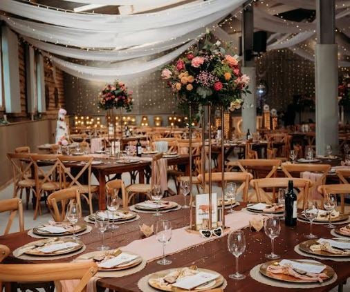 Inside the wedding and events barn at Green Grove Farm, near Llangadog (pic by Green Grove Farm 