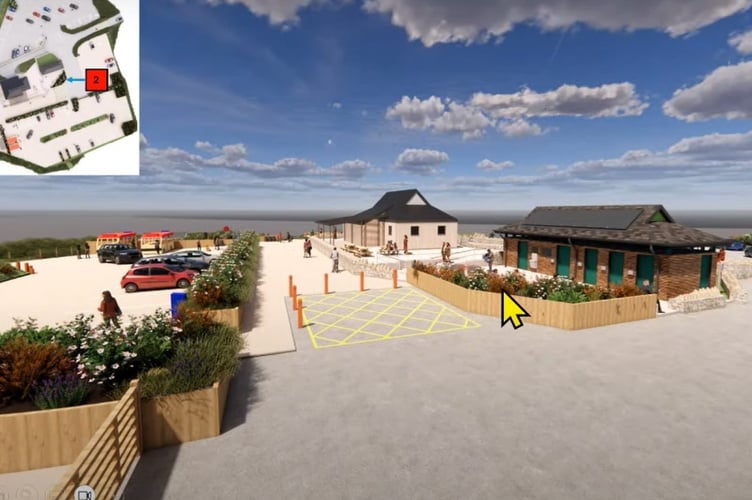 An artist impression of the new facilities proposed at Newport Sands car park. Picture: Pembrokeshire Coast National Park report.