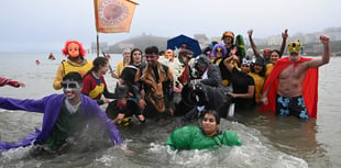 WATCH: 1,150 dippers enjoy record-breaking Tenby Boxing Day Swim