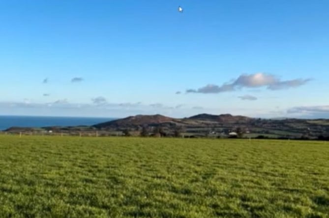 Plans for a larger community wind turbine at Trebover Farm, Fishguard, have been backed against officer recommendations. Picture: Pembrokeshire County Council webcast.