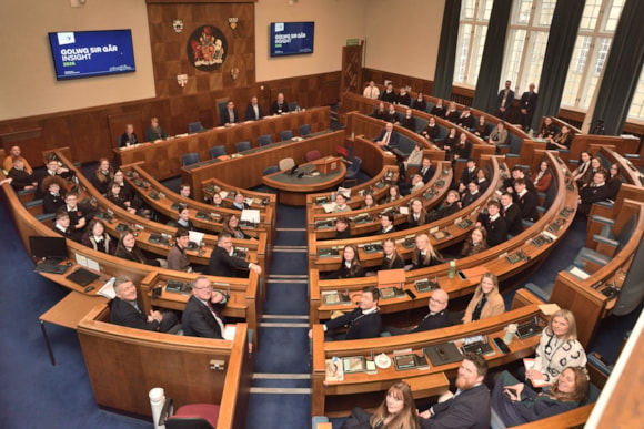 Their findings were presented to Leader of the Council Cllr Darren Price, Chief Executive Wendy Walters, Cabinet Members and senior officers in the Council’s Chamber.