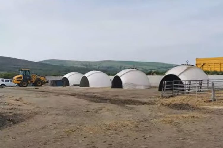 The \'calf domes\' at Trewern Farm, Felindre Farchog. Picture: Pembrokeshire Coast National Park webcast.