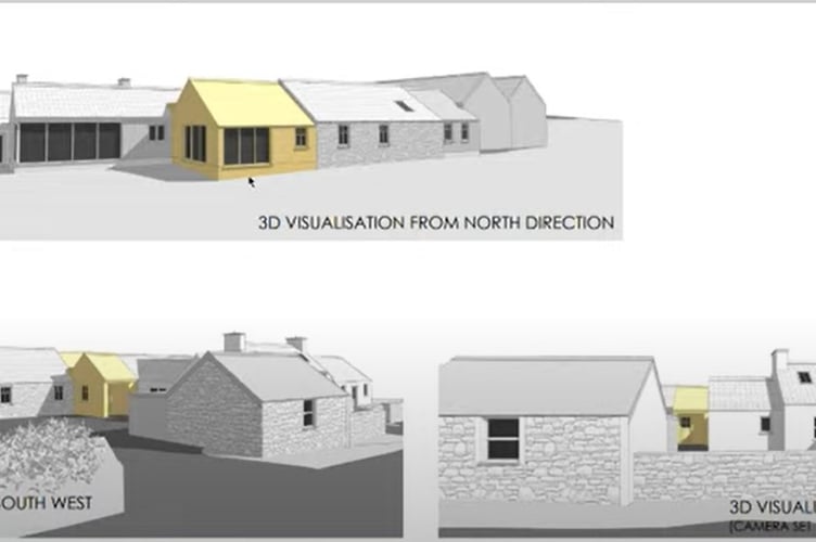 National park members have approved a cottage extension scheme at Lleine, near Moylegrove. Picture: Agent Harries Planning Design Management 3D 