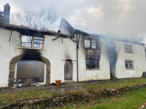 The property’s roof collapsed and the property’s structure was significantly damaged by the fire. 