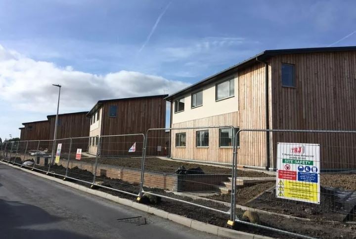 New Carmarthenshire Council homes at Glanmor Terrace, Burry Port, pictured in 2021 (pic by Richard Youle and free for use for wire partners) 