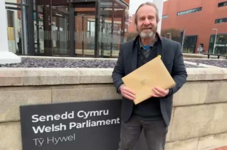 Roy Jones PARC Against DARC campaigner hand delivers letters to all 60 MS’s at the Senedd on February 12.