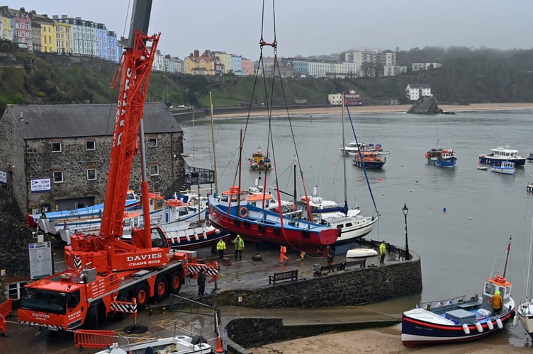 Tenby’s annual lifting-in takes place on Monday, 31 March. (Pic. Gareth Davies Photography)