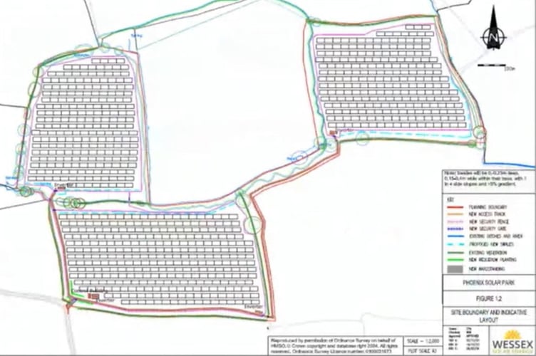 Plans for a solar farm at Lower Nash Farm which would provide power for nearly 3,300 homes have been submitted to Pembrokeshire County Council. Picture: Pembrokeshire County Council webcast.