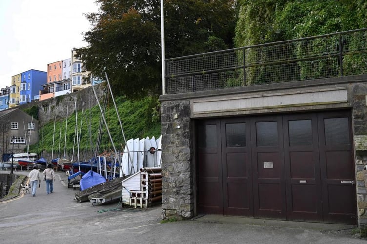 The harbourside building formerly housed Tenby RNLI\'s inshore lifeboat. Picture: Gareth Davies Photography.