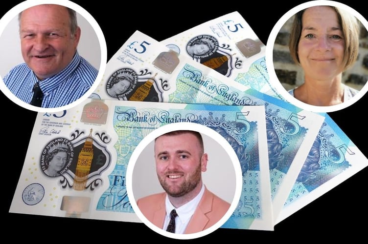 Three different council tax choices are on the cards in Pembrokeshire, from, (L-R) the Independents led by Huw Murphy, Cabinet member for finance Joshua Beynon, and the Conservative group led by Di Clements. Pictures: Pembrokeshire County Council/